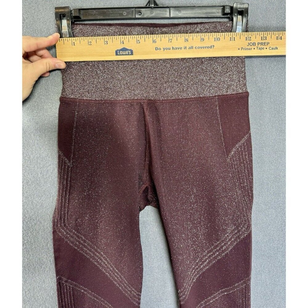 Athleta Leggings Womens Small Purple Twilight Tight Glitter Pants Yoga Running - Picture 5 of 7